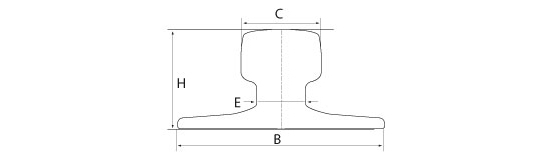 Imagen de un plano de un DIN Rail de Grúa - Norma Alemana